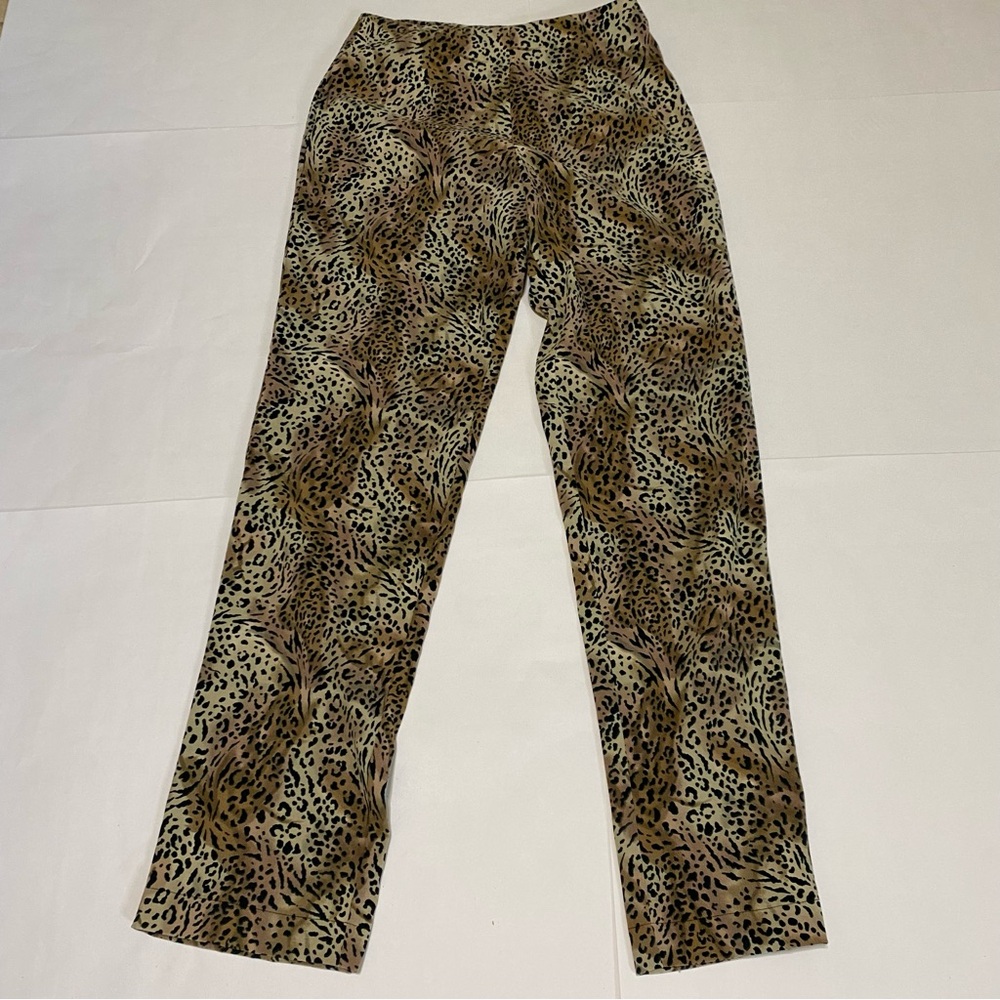 Cactus Flower Leopard Print Women’s Pants